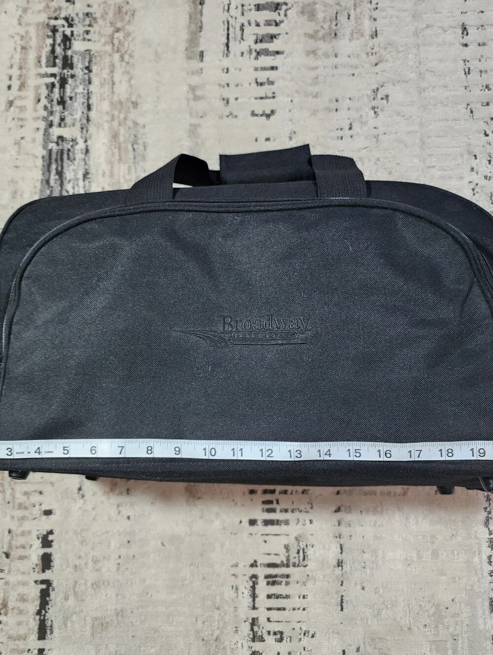 LEEDS Promo Black Travel / Duffle Bag Lightweight Canvas Gym Bag Athleisure